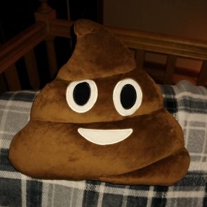 Poop Emoji Stuffed Pillow, medium size